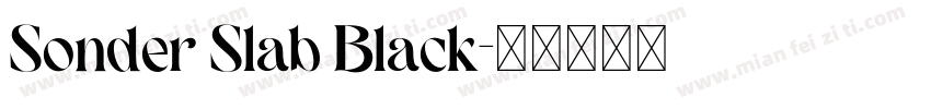 Sonder Slab Black字体转换
